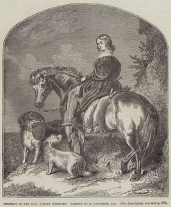名誉あるアシュリー・ポンソンビーの肖像 作： Edwin Landseer