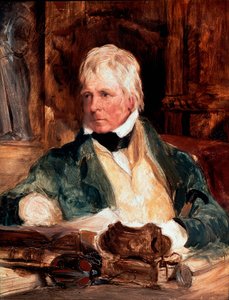 ウォルター・スコット（1771-1832）の肖像 エドウィン・ヘンリー・ランドシーア（1802-1873）によるスコットランドの作家の絵画 1824 Sun.29.2 cm x 24.1 cm ロンドン、ナショナル・ポートレート・ギャラリー