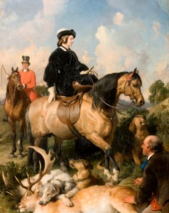 ウィンザーホームパークのビクトリア女王、1865年 作： Edwin Landseer