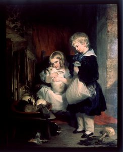 The Children of the Hon.Col.Seymour Bathurst（油彩・キャンバス） 作： Edwin Landseer