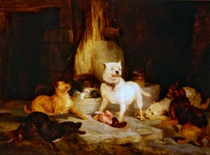 城の王」（油彩・パネル） 作： Edwin Landseer