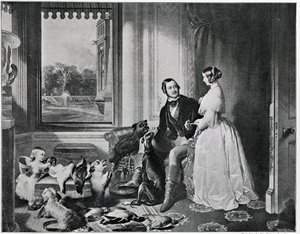 1843年の絵画からの現代のウィンザー城 作： Edwin Landseer