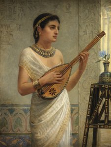 マンドリン奏者、1886年 作： Edwin Longsden Long