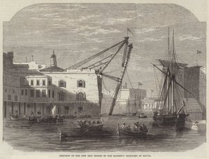 マルタの女王陛下の造船所における新しい鉄の薄層の建設 作： Edwin Weedon