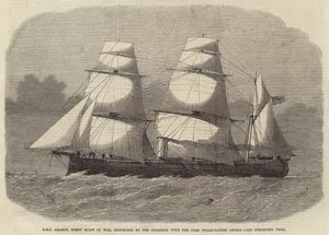 HMSアマゾン、スクリュースループオブウォー、Cork Steam-Packet Ospreyとの衝突により破壊された