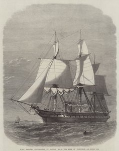 HMS Galatea、エディンバラ公爵HRHキャプテンの委託 作： Edwin Weedon