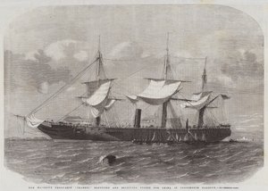 女王陛下の軍艦輸送、ポーツマスハーバーでの中国向けの店舗の改装と受け取り 作： Edwin Weedon