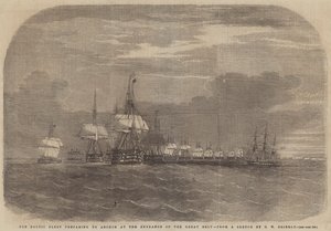 グレートベルトの入り口に停泊する準備をしているバルト海の艦隊