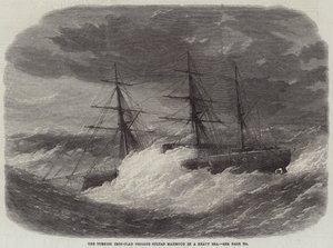 重海のトルコの鉄張りフリゲートスルタンマフムード 作： Edwin Weedon