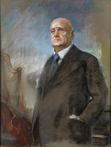 Jean (Johan) Sibelius (1865-1957) - Eero Jaernefelt (1863-1937)。 厚紙にパステル サイズ : 87x51 cm 個人蔵