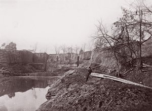 オランダのギャップ運河、1865 年。 作： Egbert Guy Fowx