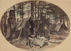 キャンプでの生活、第 6 軍団本部、カリフォルニア州。 1864年。 作： Egbert Guy Fowx