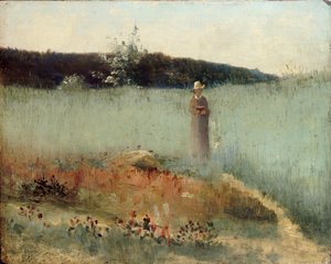 ライ麦畑、バルビゾン、c1884 作： Egerton Bush Coghill
