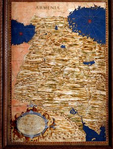 LaRmenie" Egnazio Danti (1536-1586) 数学者、宇宙飛行士、イタリア人建築家が作成した地図。1567年頃。フィレンツェ、ヴェッキオ宮殿、マッパモンドの部屋（Sala del Mappamondo
