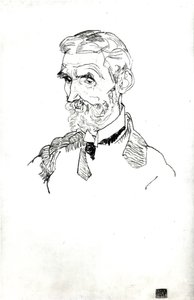 芸術家の義父の肖像、ヨハン・ハームス、1915 作： Egon Schiele