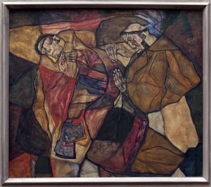 苦悩。エゴン・シーレ（1890-1918）の絵画、1912年の油彩・キャンバス。オーストリア美術、20世紀。Neue Pinakothek, Munich (ドイツ). 作： Egon Schiele