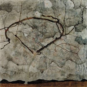 乱流の秋の木、1912 作： Egon Schiele