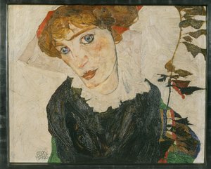 ビルドニス・ウォーリー・ノイジル（木・油彩） 作： Egon Schiele
