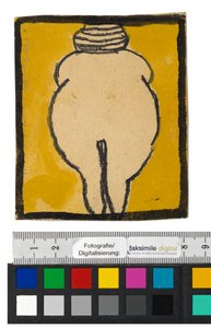 Entwurf für eine Wanddekoration im Atelier Wattmanngasse (Venus von Willendorf) 作： エゴンシーレ