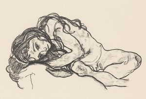 少女、1918年。 作： Egon Schiele