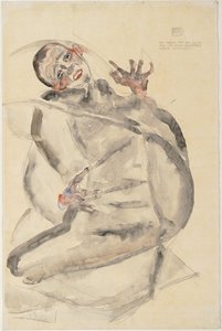 アートと私の愛する人のために喜んで我慢する1912 作： Egon Schiele