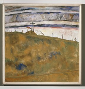 カルヴァリエンベルク（キャンバスに絵画） 作： Egon Schiele