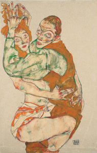 恋愛、1915 作： Egon Schiele
