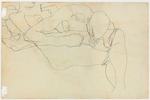 恋人、1913 作： Egon Schiele