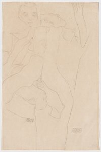 恋人;愛するカップル、1911 作： Egon Schiele