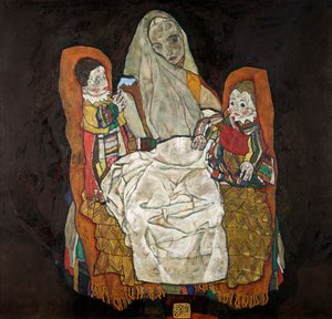 2 人の子供を持つ母 III、1915-1917 年。 作： Egon Schiele