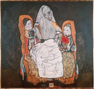 2人の子供を持つ母親III 作： Egon Schiele