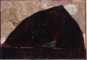 川の山、1910 作： Egon Schiele