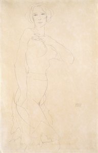 ヌードガール、1912 作： Egon Schiele