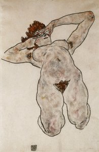 横たわっているヌード;裸の女性に横たわる、1917