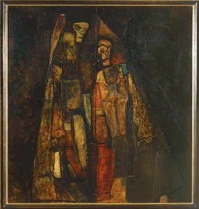 黙示録（キャンバスに油彩） 作： Egon Schiele