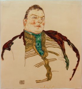 デブ男の肖像 作： Egon Schiele