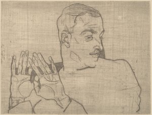アーサー・レスラーの肖像 作： Egon Schiele