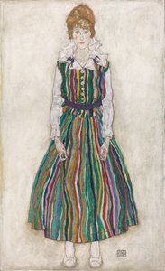 アーティストの妻、エディス・シーレの肖像 作： Egon Schiele