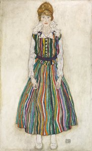 アーティストの妻エディスの肖像、1915 作： Egon Schiele