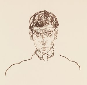 Guterslohによるパリの肖像、1918年。 作： Egon Schiele