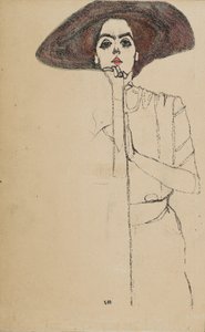 女性の肖像、1910年。 作： Egon Schiele