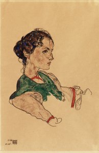 アーティストシルビアコラーの肖像画 作： Egon Schiele