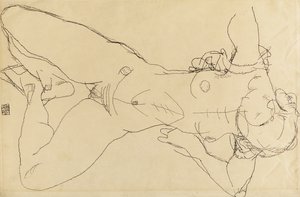 リクライニング女性ヌード、1914