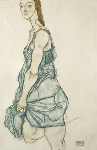 立っている女の子 作： Egon Schiele