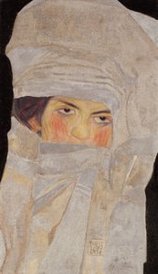 アーティストの姉妹、メラニー、1908 作： Egon Schiele