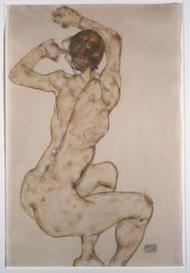 クラウチ、1915 作： Egon Schiele