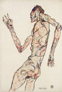 ダンサー、1913 作： Egon Schiele