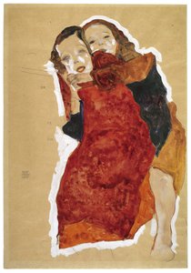 二人の少女 par シーレ・エゴン（1890-1918 作： Egon Schiele