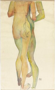 2つの立っているヌード 作： Egon Schiele
