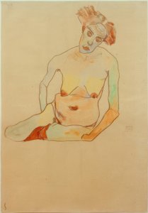 女性の行為 作： Egon Schiele